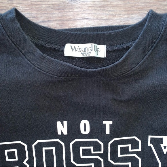 Black Long Sleeve Graphic Sweatshirt - Picture 7 of 11